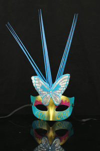 Soie de <span class=keywords><strong>pluie</strong></span> colorée motif paon pour <span class=keywords><strong>la</strong></span> danse, accessoires de spectacle, style papillon de <span class=keywords><strong>Venise</strong></span> - Product Image 6