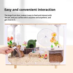 Cage à <span class=keywords><strong>hamster</strong></span> moderne dorée, Villa de luxe, Grand espace, Fermeture à bouton, Grande maison spéciale, 60 Starry Sky, 80 Basic - Product Image 2