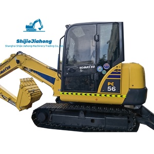 Mini-excavatrice Komatsu d'occasion de 5 tonnes PC56-7, Japon, excavatrice à chenilles hydraulique, moteur, boîte de vitesses, pompe testée et inspection vidéo, Shanghai - Product Image 1