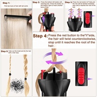Machine à faire des dreadlocks électriques, tresseuse automatique, appareil à tresser, outil de coiffure pour cheveux, outil de coiffure pour cheveux