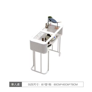 Muebles para Salón de Belleza LE, Juego de Mesa y Silla para Manicura Estilo Crema, Mesa de Manicura Multifuncional y Económica - Product Image 3