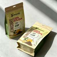 Sacs d'emballage en papier kraft écologiques personnalisés, de qualité alimentaire, imperméables, résistants à l'humidité, à fond carré, avec fenêtre pour thé, noix, biscuits