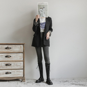 Nuovo arrivo moda bianco nero marrone inverno Lady Boot in pelle tacchi bassi Flat Lace Up <span class=keywords><strong>stivali</strong></span> lunghi al ginocchio da donna per le signore - Product Image 6