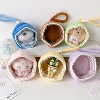 Sac de rangement suspendu en peluche pour poupées, Pendentif en peluche 3D dessin animé, Sac de poussette pour enfants, Sac de sortie pour filles, Sac pour poupées en peluche
