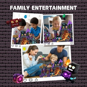 DUNILE <span class=keywords><strong>Building</strong></span> Bricks MC World Juegos de bloques magnéticos para niños pequeños para regalo de cumpleaños y Navidad - Product Image 3
