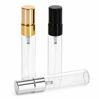 Vente en gros Shiningpak Mini Atomiseur Testeur de Parfum de Luxe en Verre Transparent 10ml Vide pour Échantillons d'Huile avec Pompe Pulvérisatrice et Bouchon Hermétique