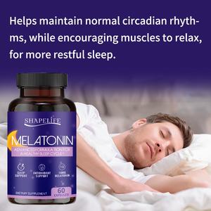 食品グレードの睡眠サプリメントは記憶力を向上させます睡眠健康サプリメントと体のリラクゼーションメラトニンカプセル - Product Image 5