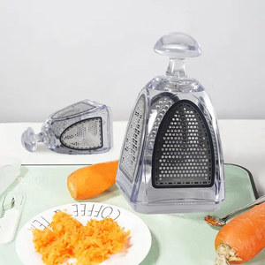 Rallador portátil personalizado de fábrica, picador de verduras, Manual, <span class=keywords><strong>PC</strong></span>, caja de 4 lados, rallador de queso con contenedor - Product Image 3