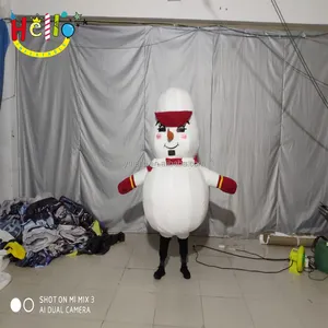 Erwachsenen-Weihnachtsbedarf aufblasbares Schneemann-Kostüm aufblasbares Maskottchen-Kostüm