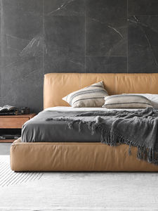 Muebles para el Hogar de Lujo, <span class=keywords><strong>Cama</strong></span> Moderna de Cuero Genuino para <span class=keywords><strong>Cama</strong></span> King Size o Queen Size, Juego de Muebles para Dormitorio - Product Image 2