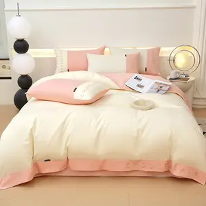 Comforter Cover Set King Duvet Covers Luxury Bedding With Embroidery Customized Home Bedclothes 4 Pcs Bed Sets