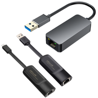 Adaptateur USB-C vers RJ45 Gigabit Ethernet, convertisseur réseau USB 3.0 vers LAN pour ordinateur de bureau, Plug and Play, externe sans fil