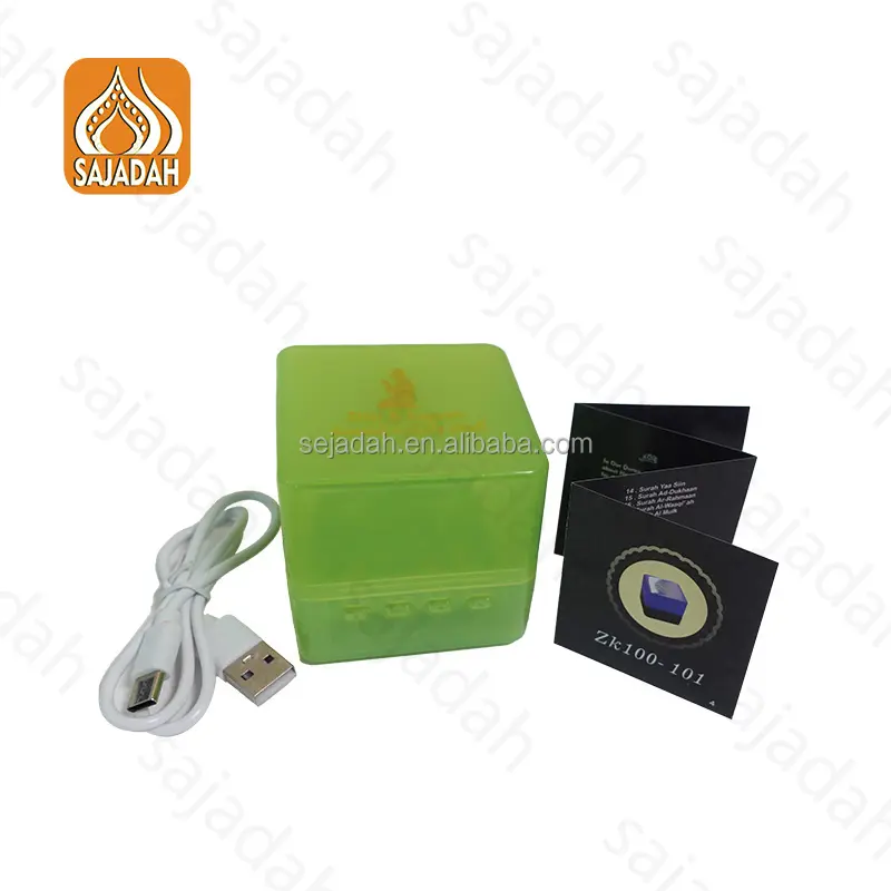 Gratis Unduh Speaker Quran USB Mini kubus portabel kado Ramadan pemutar Koran Muslim