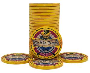 Jetons de <span class=keywords><strong>poker</strong></span> en céramique OEM ODM, 2e amendement, qualité casino, 100 pièces, fabriqués en Chine - Product Image 1