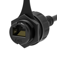 Connecteur Ethernet industriel blindé à visser RJ45 8P8C étanche IP67 pour montage en panneau pour LAN extérieur