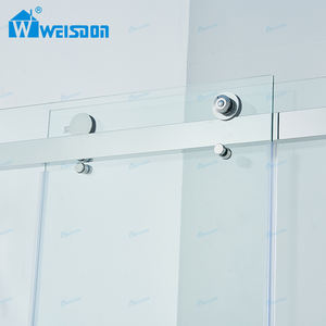 باب دش زجاجي مزدوج منزلق بدون إطار من الفولاذ المقاوم للصدأ مع زجاج مقوى عالي الجودة من ويسدون - Product Image 3