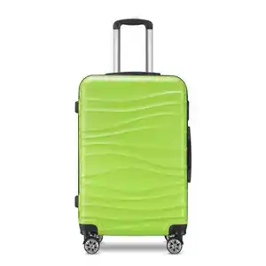 뜨거운 판매 4 바퀴 트롤리 여행 가방 멋진 휴가를위한 물결 모양의 패턴 여행 가방 수하물
