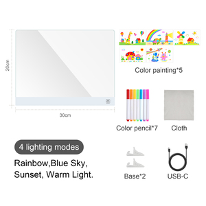 Tablette d'écriture LED créative pour enfants, écran lumineux pour gribouillage, tablette éducative pour l'apprentissage artistique, cadeau préscolaire - Product Image 5