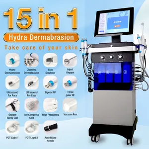 Hydra en popüler H2O2 14 IN 1 mikrodermabrazyon makinesi profesyonel cilt tedavisi Hydra makinesi