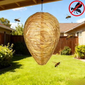 Großhandel Outdoor Garten Wasserdichte Gelbe Wespenfalle Deko aus Feststoffpapier zur Bekämpfung von Hornissen & Bienen - Product Image 1