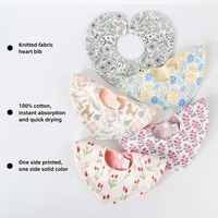 Nouveaux Bavoirs Bébé en Coton Léger à 3 Couches, Imprimés Couleur Unie, pour Filles et Garçons
