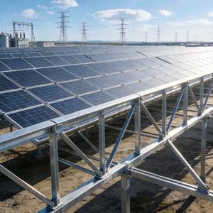 Machine de production de supports photovoltaïques à suivi automatique bi-axe avec boîte de vitesses et PLC - Product Image 6