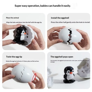 ของเล่นไข่แก้วกระโดดการ์ตูนสัตว์น่ารัก รูปทรงสัตว์ สำหรับเด็กชายและเด็กหญิง ของขวัญประกอบเองสนุกๆ ไข่แตกเดินได้ - Product Image 2