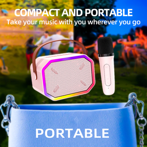 <span class=keywords><strong>P3</strong></span> haut-parleur de karaoké portable haute puissance sans fil intelligent avec double microphone lecteur de dents bleues pour les enfants - Product Image 6