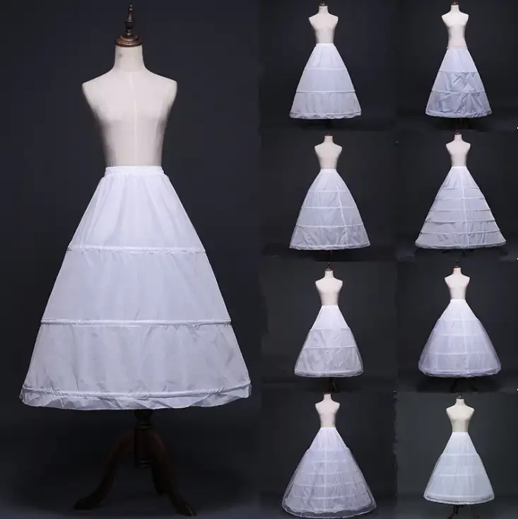 Белое шифоновое свадебное платье, Нижняя юбка из тюля с длинными взрослых юбка-американка для женщин HPC-2120