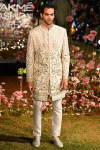 2021 élégant pantalon Sherwani indo-occidental avec broderie respirant grande taille pour les fêtes et les mariages indiens/pakistanais - Product Image 2
