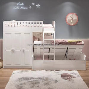 Aangepaste Maten En Kleuren Stapelbed Met Opslag Kinderkamer Meubels Kinderen Stapelbedden Met Lades - Product Image 2