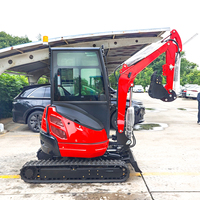 Mini-excavatrice de 2 tonnes, 2,5 tonnes, 3,5 tonnes, excavatrice compacte, moteur Kubota, petite excavatrice agricole, certifiée CE EPA, excavatrice sur chenilles