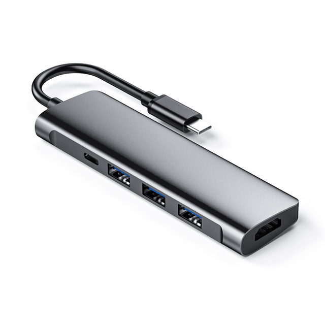 OEM 5 in 1 USB-C Hub Docking Station with for AC Output PD Powering & Data Transfer High Speed