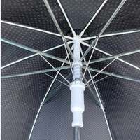 YS-1120 Parapluie Droit de Luxe Automatique pour Femme, Haute Qualité, 8 Baleines, Tissu Imprimé Pois, Semi-Automatique, 105cm