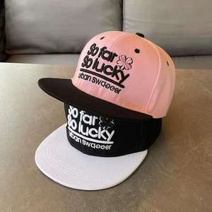 Casquette de baseball unisexe respirante en tissu Dobby à motif Argyle, visière plate, personnalisable OEM, broderie sportive, quatre saisons, style Hip Hop et Street Dance - Product Image 1