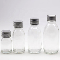 Bouteille pharmaceutique Bouteille en verre transparent 30ml 40ml 60ml avec bouchon Tampe Evidence 28mm pour boisson de jus de fruits
