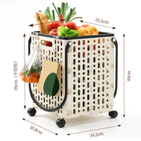 Nouvelle charrette multifonctionnelle pour légumes, petite remorque pliable, chariot de courses domestique, chariot de supermarché