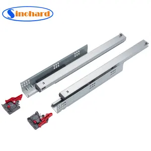 SINOHARD EURO type Full extension soft close undermount slide mechanism concealed drawer glides