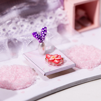IIECREATE Mignonne petite maison miniature à construire soi-même, puzzle en bois 3D P-1009, kit de jouets à assembler pour filles