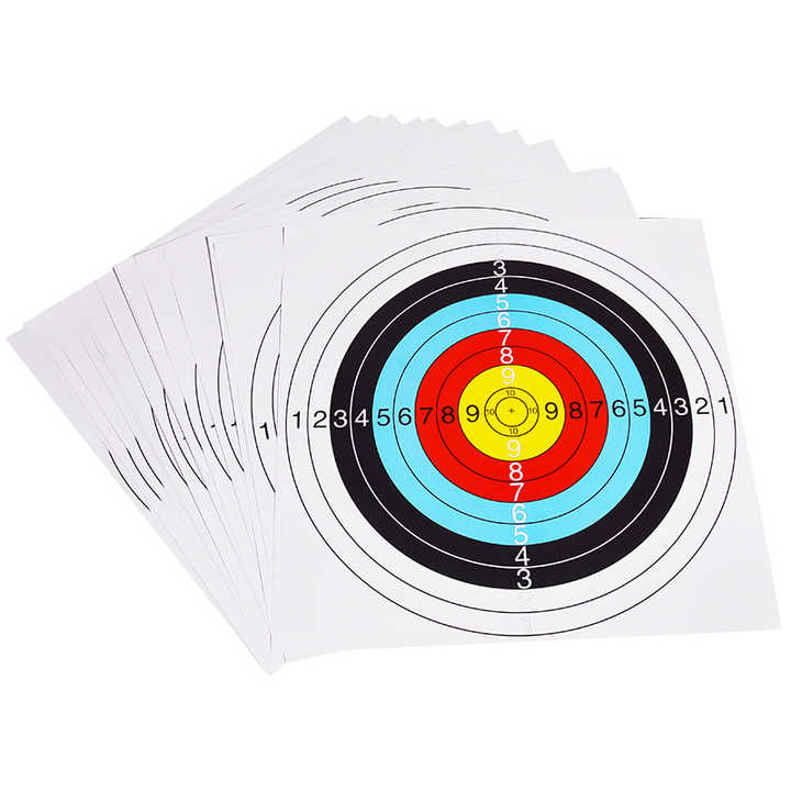thumbnail image 2 of MECCANIXITY Archery Targets Paper 16"x16"(40cm) Bow And Arrow Targets 5 Ring Single Spot For Hunting Backyard Shooting Practice (Purple, Pack Of 50 2 of 10