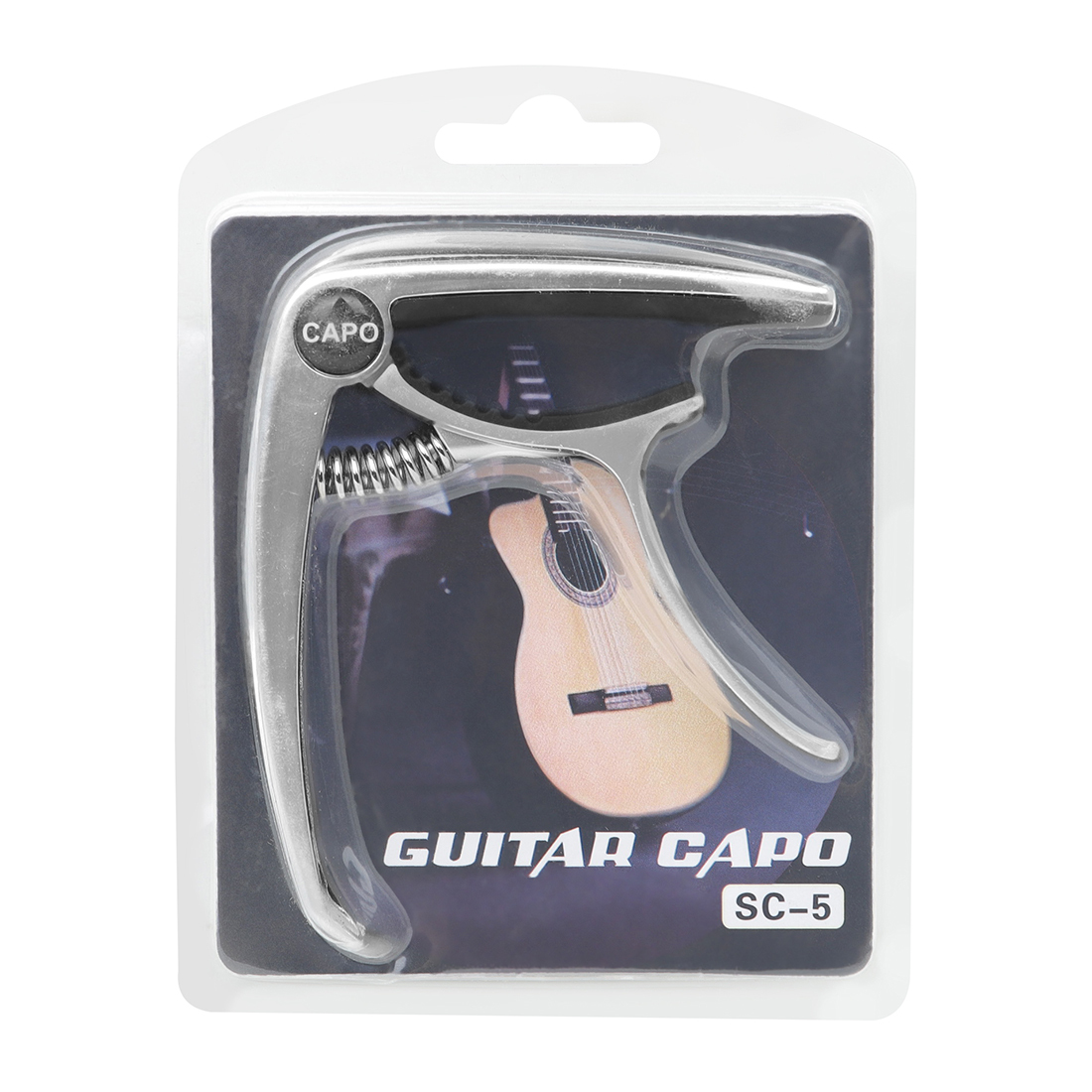 WiNGO Capodastre Guitare Alliage Zinc - Capo Bois Avec 5 Médiators Pour Guitare Acoustique Électrique Ukulélé