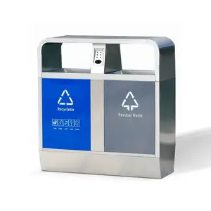 MARTES B2045 Beliebteste Metall abfalleimer mit Aschenschalen Outdoor Large Waste Segregation Recycling behälter Scham Mülleimer