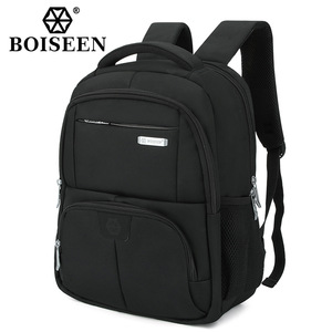 Boiseen <b>Men's</b> Laptop <b>Backpack</b> <b>Black</b> Large Capacity Business Travel Waterproof Outdoor Bag - Product Image 2