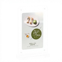 Support de menu magnétique en acrylique transparent, double face, pour affichage de cartes, support de menu personnalisé imprimé pour bureau ou réception