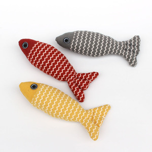 Juguete para gatos <span class=keywords><strong>Catnip</strong></span>, respetuoso con el medio ambiente, diseño de pez bonito, juguete masticable interactivo relleno de lino suave - Product Image 5