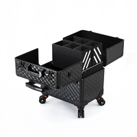 Professionnel multicouche ongles tatouage roulant maquillage étui à la mode multi-fonction beauté chariot valise ouvert diamant Logo