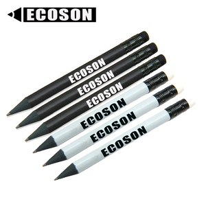 ดินสอขนาดเล็กสำหรับเล่นกอล์ฟ HB,ดินสอไม้สีดำเคลือบทุกชิ้นพร้อมยางสีดำพิมพ์โลโก้ตราแบบกำหนดเองได้ - Product Image 3