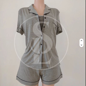 Pigiama di alta qualità per le donne in cotone modale di bambù morbido pigiama due pezzi pigiama Set carino da donna - Product Image 4