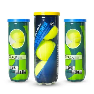 卸売良質カスタムロゴ25% ウールフェルト表面3個/チューブテニスボール