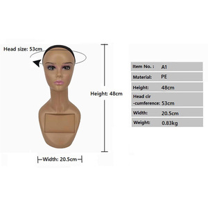 Tête de Mannequin Femme Abordable <span class=keywords><strong>pour</strong></span> Maquillage, Présentation de Bijoux et Perruques - Product Image 6
